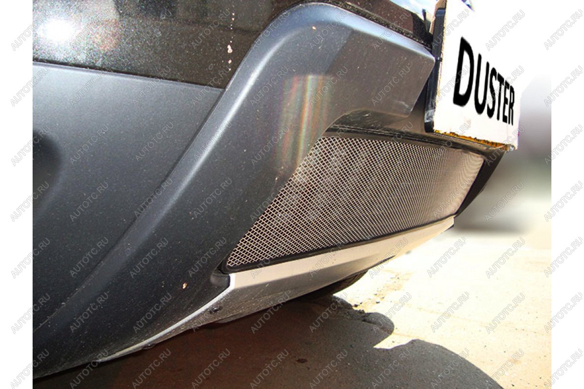 3 969 р. Защита радиатора Стандарт  Renault Duster  HS (2010-2015) дорестайлинг (хром)  с доставкой в г. Кемерово