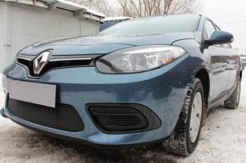 2 669 р. Защита радиатора (верх) Стрелка11 Стандарт Renault Fluence рестайлинг (2012-2016) (черная)  с доставкой в г. Кемерово. Увеличить фотографию 2