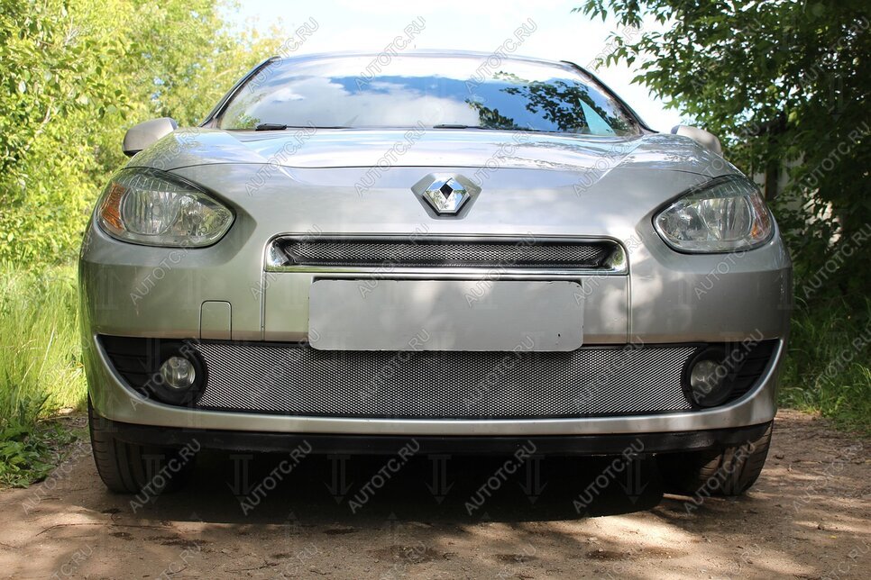 3 199 р. Защита радиатора (низ) Стрелка11 Стандарт  Renault Fluence (2010-2012) дорестайлинг (хром)  с доставкой в г. Кемерово