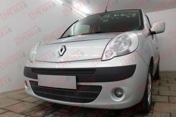 3 689 р. Защита радиатора (низ) Стрелка11 Стандарт Renault Kangoo KW0 дорестайлинг (2008-2013) (черная)  с доставкой в г. Кемерово. Увеличить фотографию 3