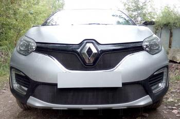 3 299 р. Защита радиатора (низ) Стрелка11 Стандарт Renault Kaptur дорестайлинг (2016-2020) (черная)  с доставкой в г. Кемерово. Увеличить фотографию 2