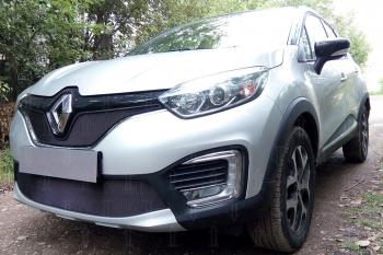 3 299 р. Защита радиатора (низ) Стрелка11 Стандарт Renault Kaptur дорестайлинг (2016-2020) (черная)  с доставкой в г. Кемерово. Увеличить фотографию 3
