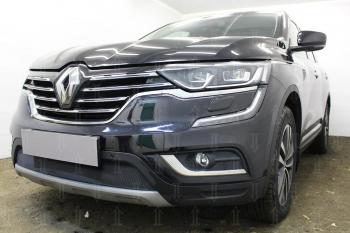 3 199 р. Защита радиатора Стрелка11 Стандарт Renault Koleos 2 (2016-2025) (черная)  с доставкой в г. Кемерово. Увеличить фотографию 2