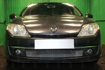 3 599 р. Защита радиатора (кроме 2.0) Стрелка11 Стандарт  Renault Laguna  X91 (2007-2011) лифтбэк дорестайлинг (хром)  с доставкой в г. Кемерово. Увеличить фотографию 2