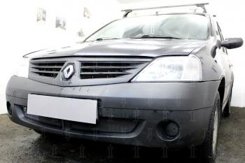 3 359 р. Защита радиатора (низ) Стрелка11 Стандарт  Renault Logan  1 (2004-2010) дорестайлинг (черная)  с доставкой в г. Кемерово. Увеличить фотографию 2