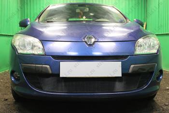 2 899 р. Защита радиатора (низ) Стандарт  Renault Megane  седан (2008-2012)  дорестайлинг (черная)  с доставкой в г. Кемерово. Увеличить фотографию 2