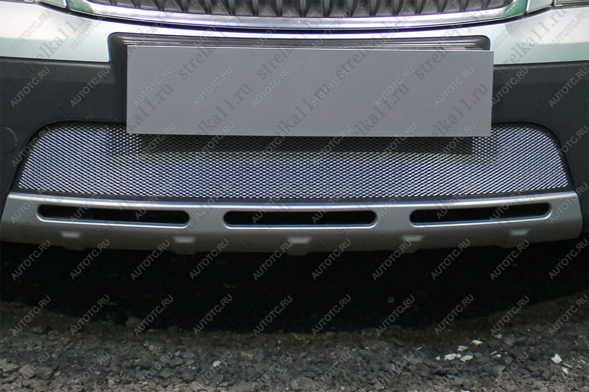 3 699 р. Защита радиатора Стрелка11 Стандарт  Skoda Octavia  A5 (2004-2008) дорестайлинг лифтбэк, дорестайлинг универсал (хром)  с доставкой в г. Кемерово