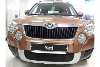 2 899 р. Защита радиатора Стрелка11 Стандарт Skoda Yeti (2009-2013) (черная)  с доставкой в г. Кемерово. Увеличить фотографию 2