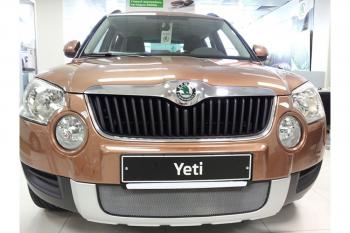 3 079 р. Защита радиатора Стрелка11 Стандарт  Skoda Yeti (2009-2013) (хром)  с доставкой в г. Кемерово. Увеличить фотографию 2