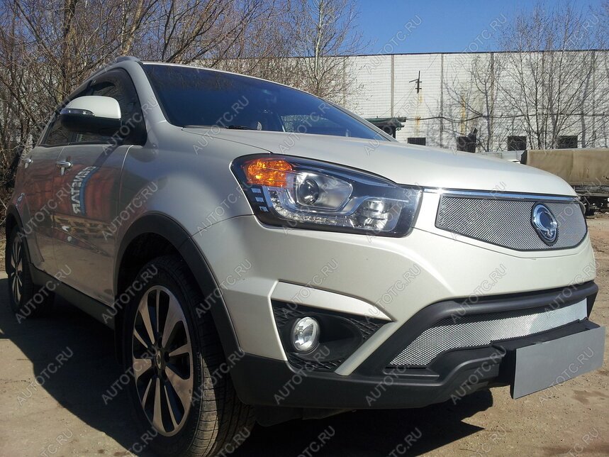 3 199 р. Защита радиатора (низ) Стрелка11 Стандарт  SSANGYONG Actyon (2013-2021) рестайлинг (хром)  с доставкой в г. Кемерово