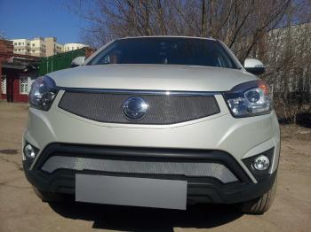 3 199 р. Защита радиатора (низ) Стрелка11 Стандарт  SSANGYONG Actyon (2013-2021) рестайлинг (хром)  с доставкой в г. Кемерово. Увеличить фотографию 3