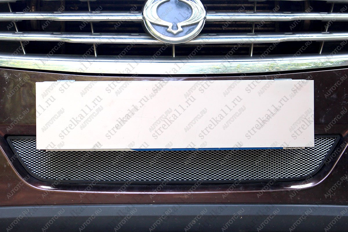3 079 р. Защита радиатора Стрелка11 Стандарт  SSANGYONG Rexton  Y290 (2012-2017) (хром)  с доставкой в г. Кемерово