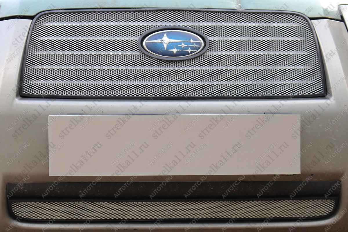 3 079 р. Защита радиатора (низ) Стрелка11 Стандарт  Subaru Forester  SG (2005-2008) рестайлинг (хром)  с доставкой в г. Кемерово
