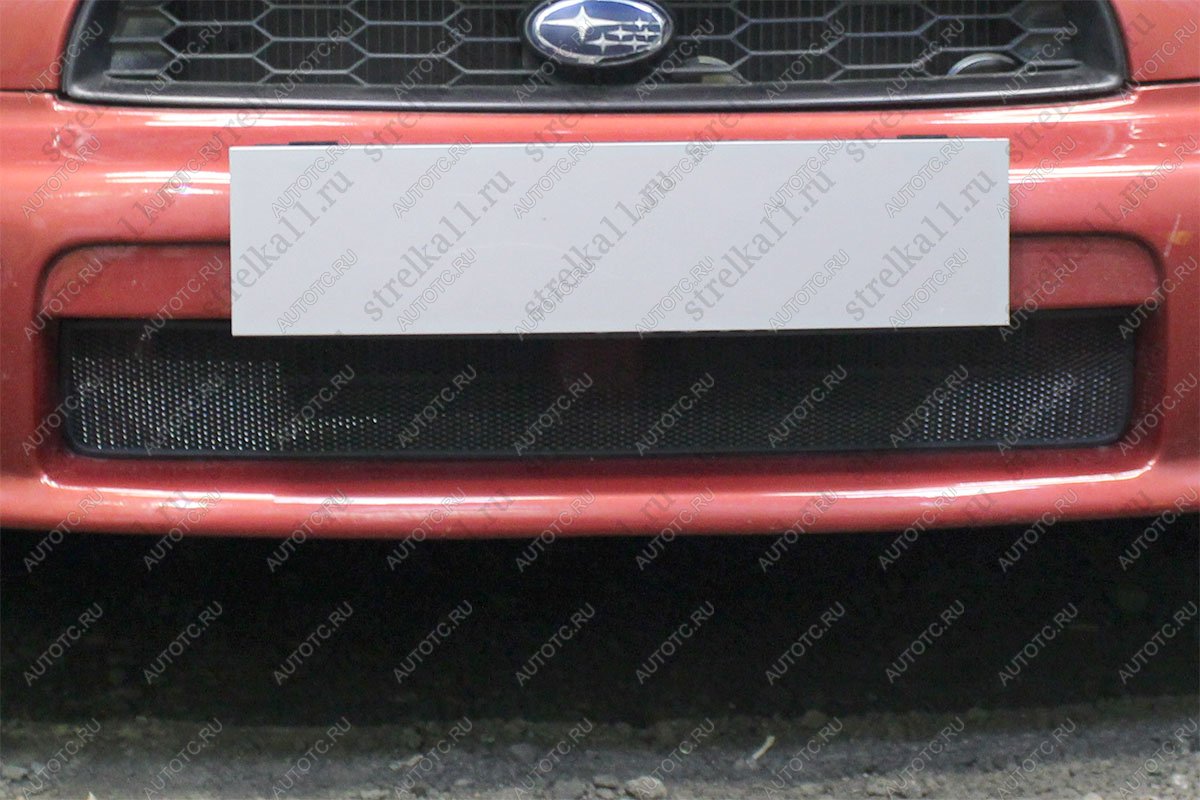 3 359 р. Защита радиатора Стрелка11 Стандарт  Subaru Impreza  GG (2000-2002) хэтчбэк дорестайлинг (черная)  с доставкой в г. Кемерово