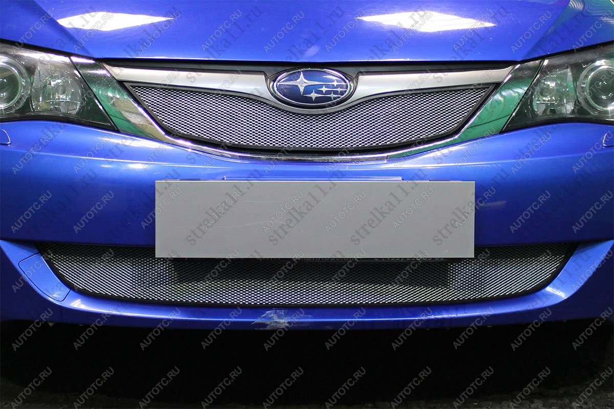 3 599 р. Защита радиатора (верх) (V1.5) Стрелка11 Стандарт  Subaru Impreza ( GE,  GH) (2007-2012) седан, хэтчбэк (хром)  с доставкой в г. Кемерово
