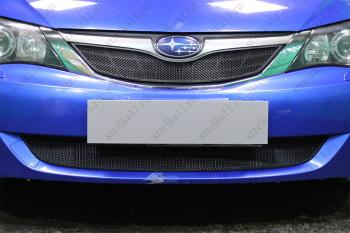 2 879 р. Защита радиатора (низ) Стрелка11 Стандарт Subaru Impreza GE седан (2007-2012) (черная)  с доставкой в г. Кемерово. Увеличить фотографию 2