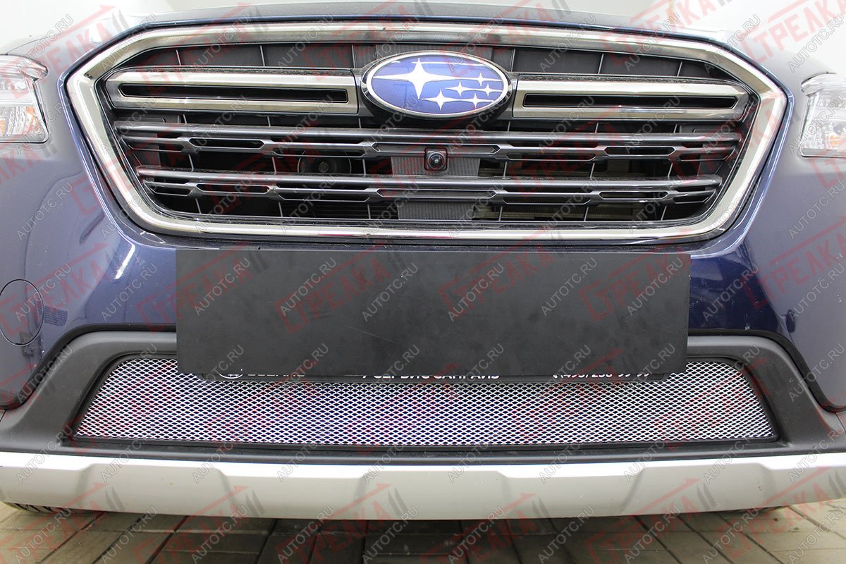 3 179 р. Защита радиатора Стрелка11 Стандарт  Subaru Outback  BS/B15 (2017-2021) рестайлинг универсал (хром)  с доставкой в г. Кемерово