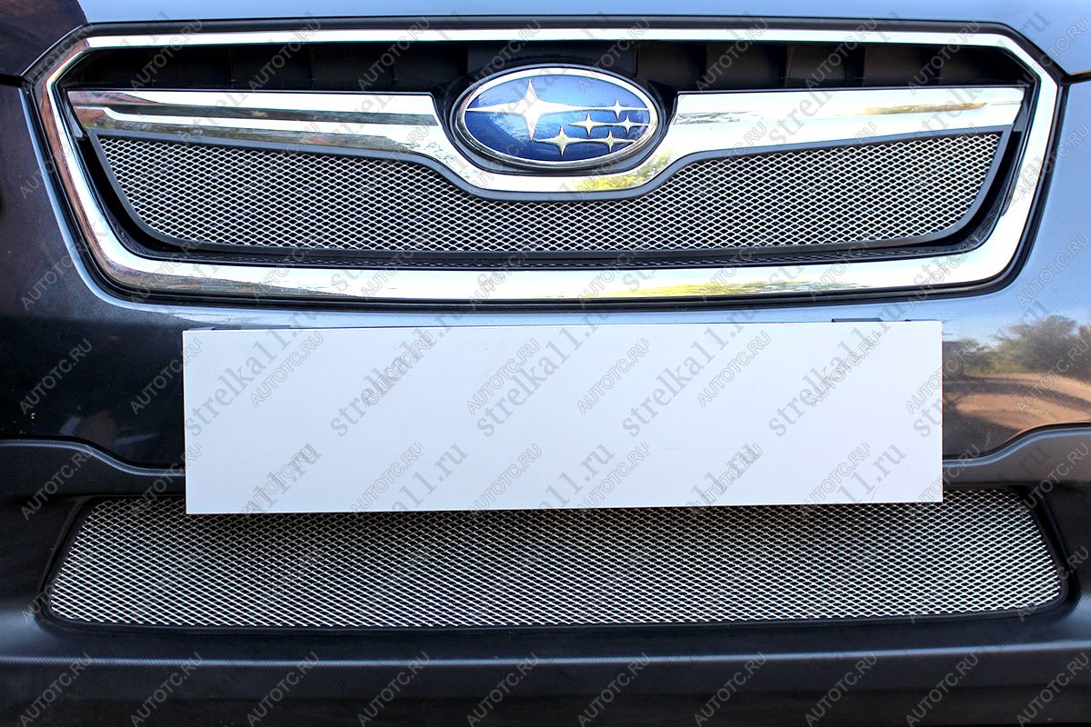 3 149 р. Защита радиатора (верх) Стрелка11 Стандарт  Subaru XV  GP/G33 (2016-2017) рестайлинг (хром)  с доставкой в г. Кемерово