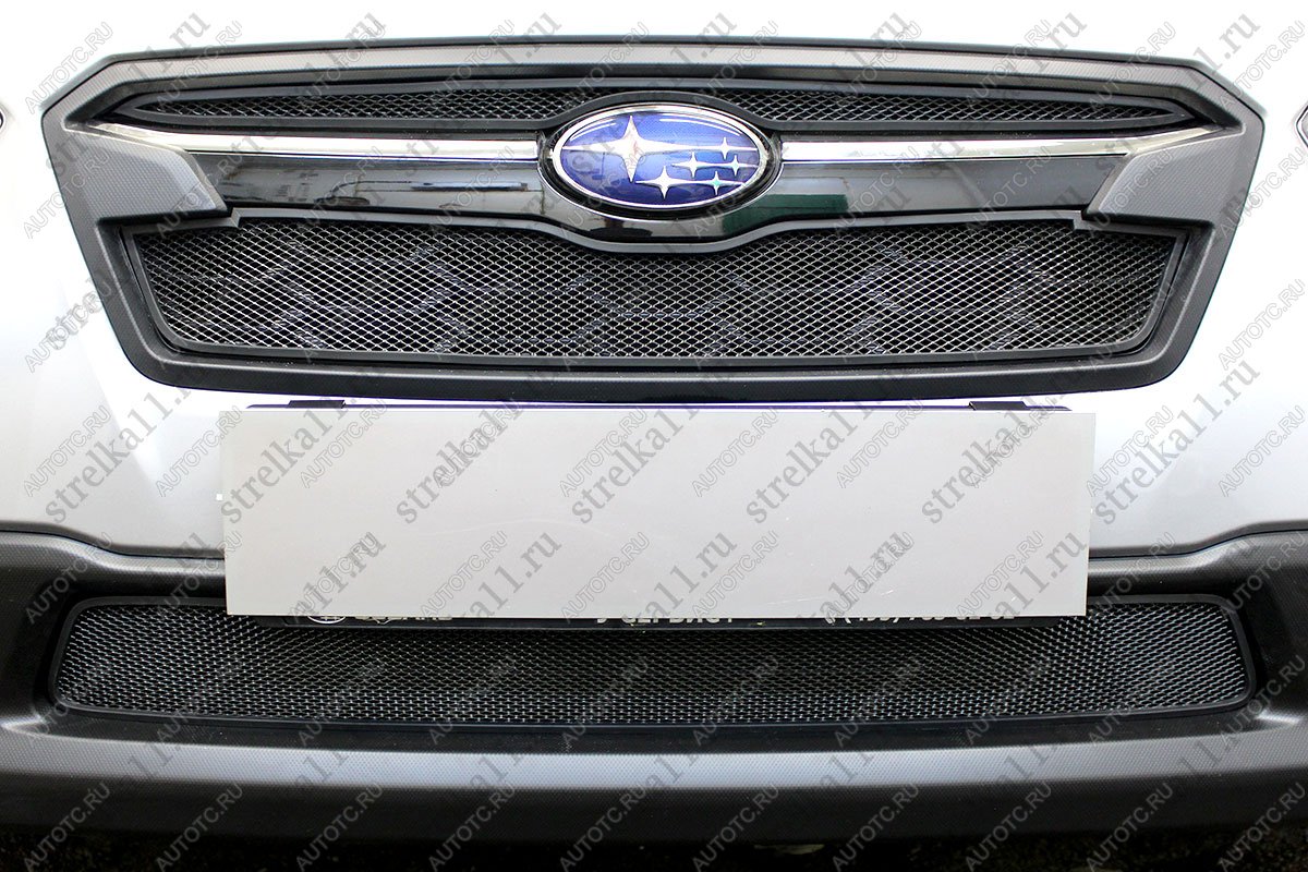 3 079 р. Защита радиатора (низ) Стрелка11 Стандарт Subaru XV GT/G24 дорестайлинг (2017-2021) (черная)  с доставкой в г. Кемерово