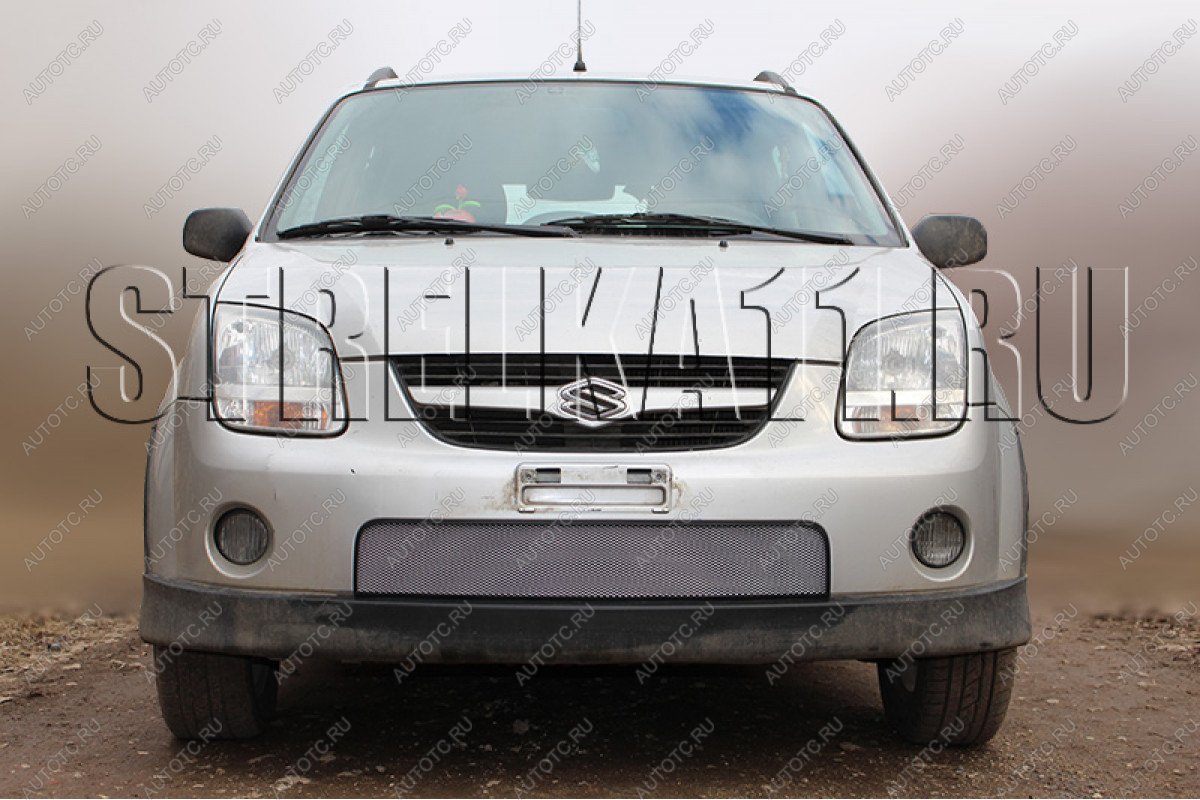 3 699 р. Защита радиатора Стрелка11 Стандарт  Suzuki Ignis (2003-2008) (хром)  с доставкой в г. Кемерово