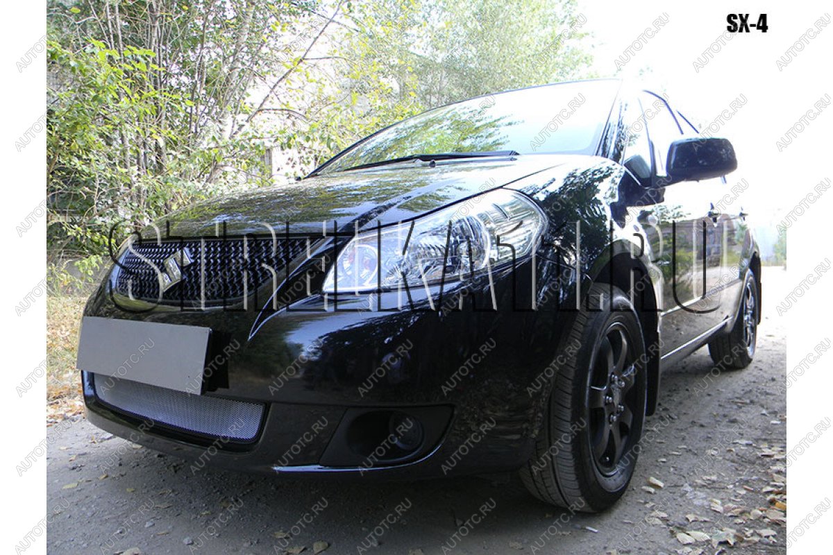 3 079 р. Защита радиатора (венгерская сборка) Стрелка11 Стандарт  Suzuki SX4  YA21S,YB21S (2006-2011) дорестайлинг, хэтчбэк (хром)  с доставкой в г. Кемерово