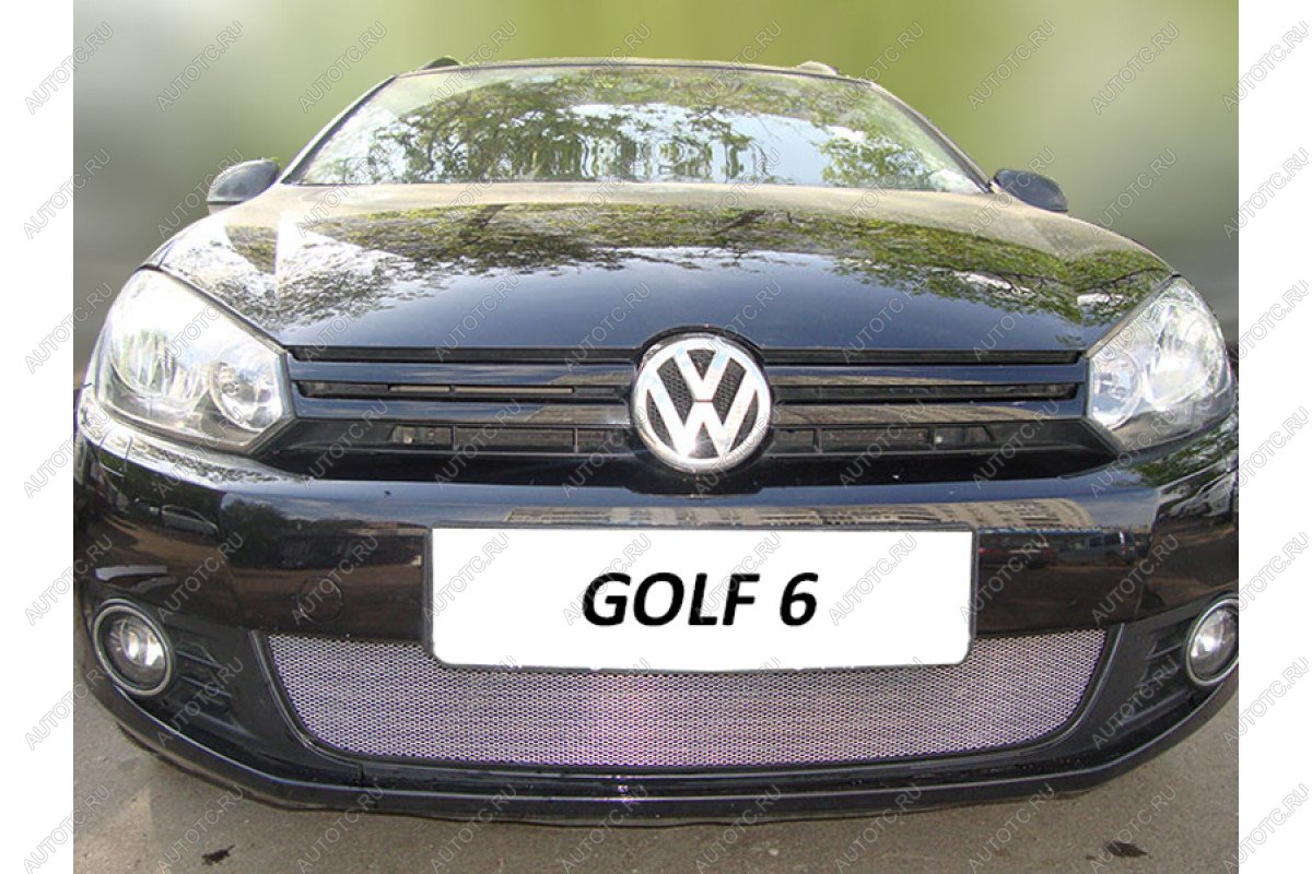 3 699 р. Защита радиатора Стрелка11 Стандарт  Volkswagen Golf  6 (2008-2014) хэтчбэк 5 дв. (хром)  с доставкой в г. Кемерово