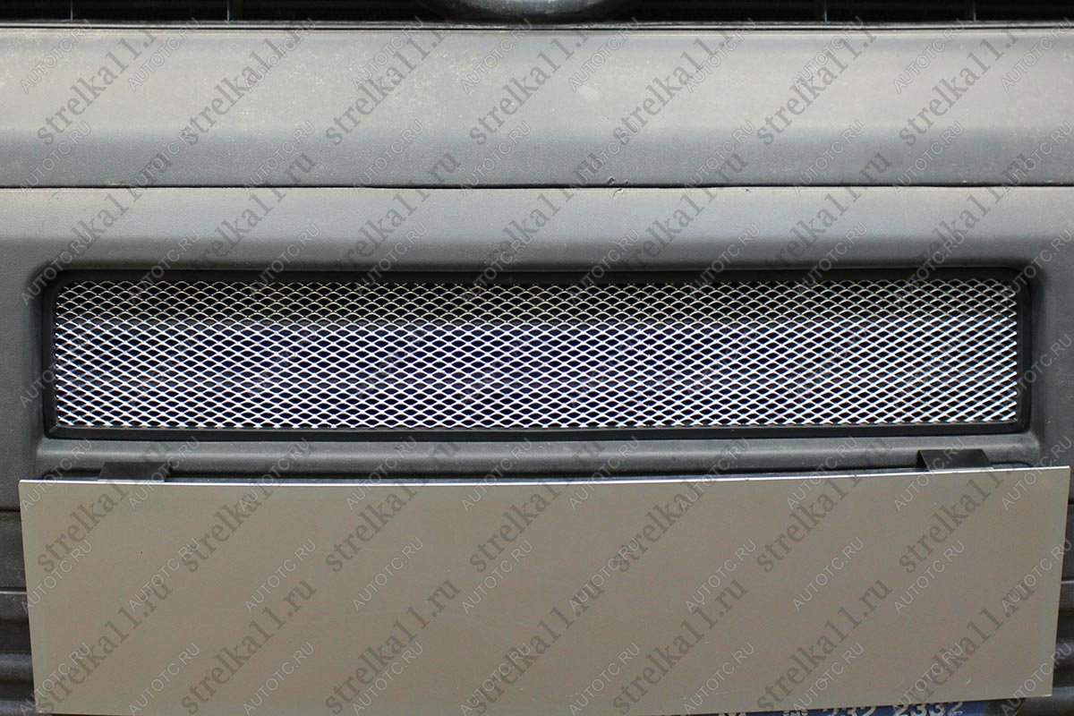 3 779 р. Защита радиатора Стрелка11 Стандарт  Volkswagen Transporter  T5 (2003-2009) дорестайлинг (хром)  с доставкой в г. Кемерово