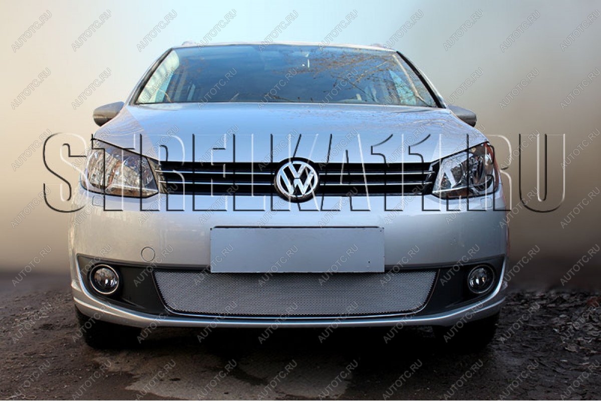 3 699 р. Защита радиатора Стрелка11 Стандарт  Volkswagen Caddy  2K - Touran  1T (хром)  с доставкой в г. Кемерово