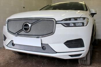 3 279 р. Защита радиатора (низ парктроником) Стрелка11 Стандарт  Volvo XC60 (2017-2022) (хром)  с доставкой в г. Кемерово. Увеличить фотографию 2