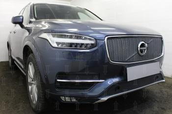 3 079 р. Защита радиатора (с парктроником) Стрелка11 Стандарт Volvo XC90 L дорестайлинг (2015-2019) (черная)  с доставкой в г. Кемерово. Увеличить фотографию 2