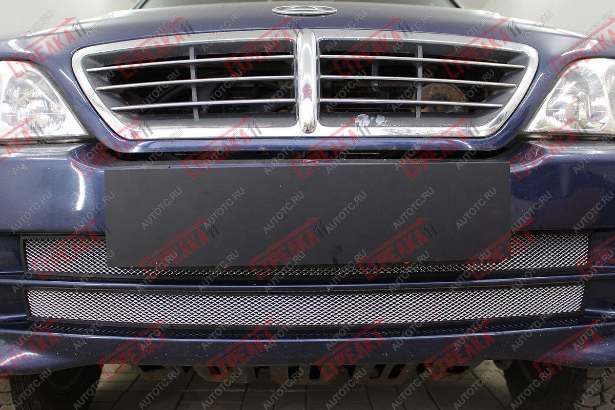 5 229 р. Защита радиатора (низ 2 части) Стрелка11 Стандарт  ТАГАЗ Road Partner (2009-2011) (хром)  с доставкой в г. Кемерово