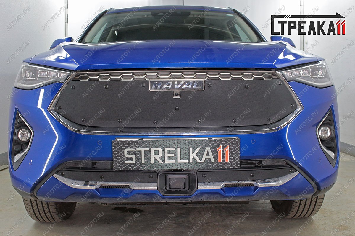1 099 р. Зимняя заглушка решетки радиатора (верх) Стрелка11 Haval F7x дорестайлинг (2019-2022)  с доставкой в г. Кемерово