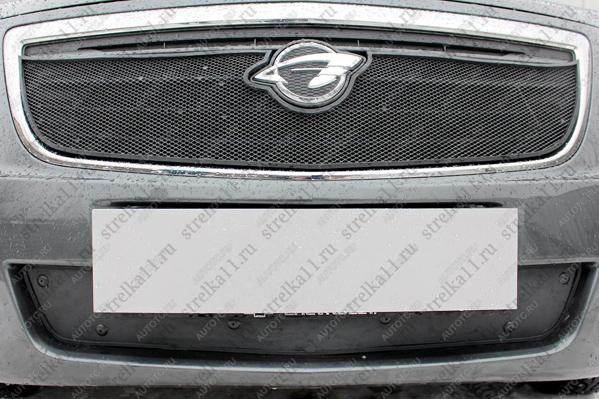759 р. Зимняя заглушка решетки радиатора (низ) Стрелка11 Chevrolet Cobalt седан дорестайлинг (2011-2016) (черная)  с доставкой в г. Кемерово
