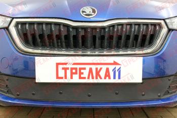 Зимняя заглушка решетки радиатора (низ) Стрелка11 Skoda (Шкода) Rapid (Рапид)  MK2 (2019-2025) MK2