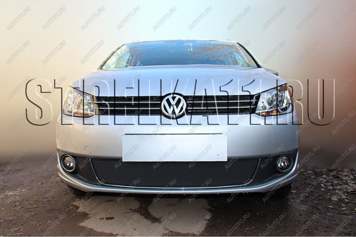 759 р. Зимняя заглушка решетки радиатора Стрелка11 Volkswagen Caddy 2K рестайлинг (2010-2015) (черная)  с доставкой в г. Кемерово