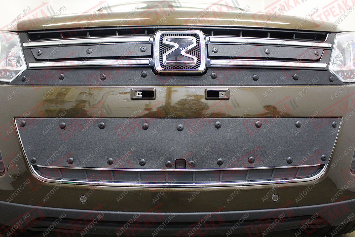 1 459 р. Зимняя заглушка решетки радиатора (верх 3 части) Стрелка11 Zotye T600 (2014-2021) (черная)  с доставкой в г. Кемерово