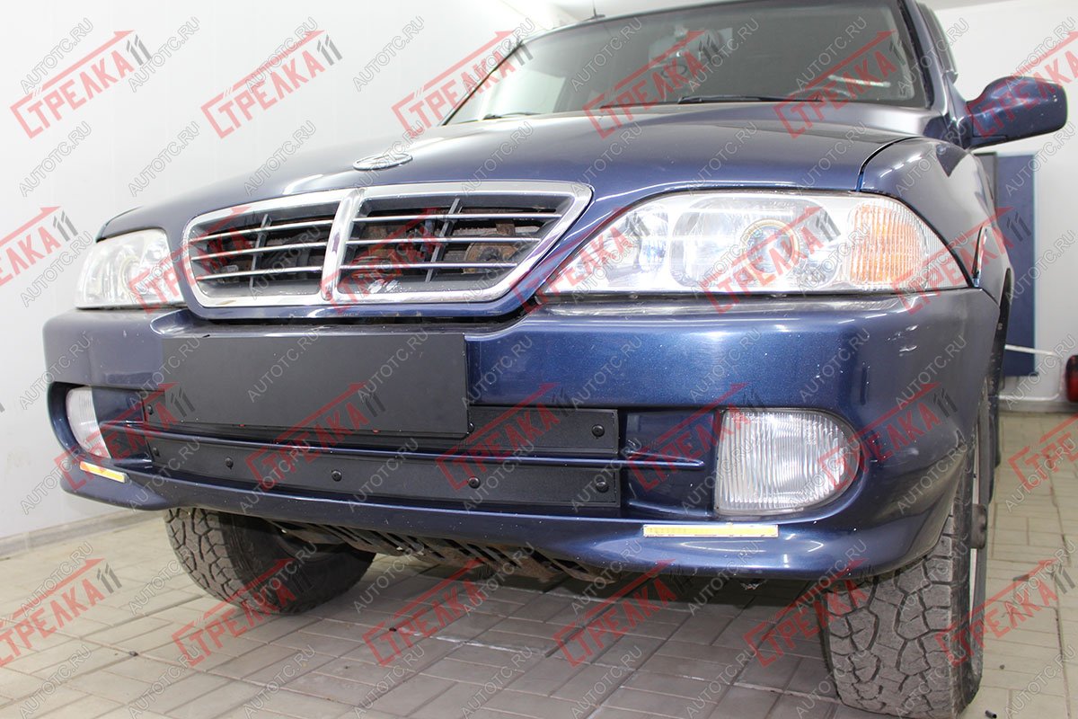 1 459 р. Зимняя заглушка решетки радиатора (низ 2 части) Стрелка11  ТАГАЗ Road Partner (2007-2011) (черная)  с доставкой в г. Кемерово
