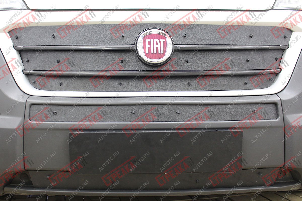 2 079 р. Зимняя защита на стяжке (низ 2 части) Стрелка11 Fiat Ducato 290 (2014-2025) (черная)  с доставкой в г. Кемерово