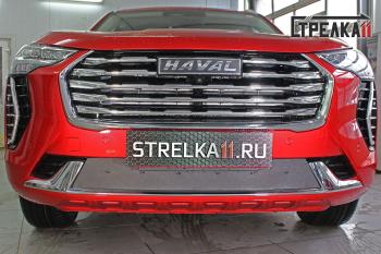 1 599 р. Зимняя защита на стяжке (низ) Стрелка11  Haval Jolion (2020-2024) дорестайлинг (черная)  с доставкой в г. Кемерово. Увеличить фотографию 1