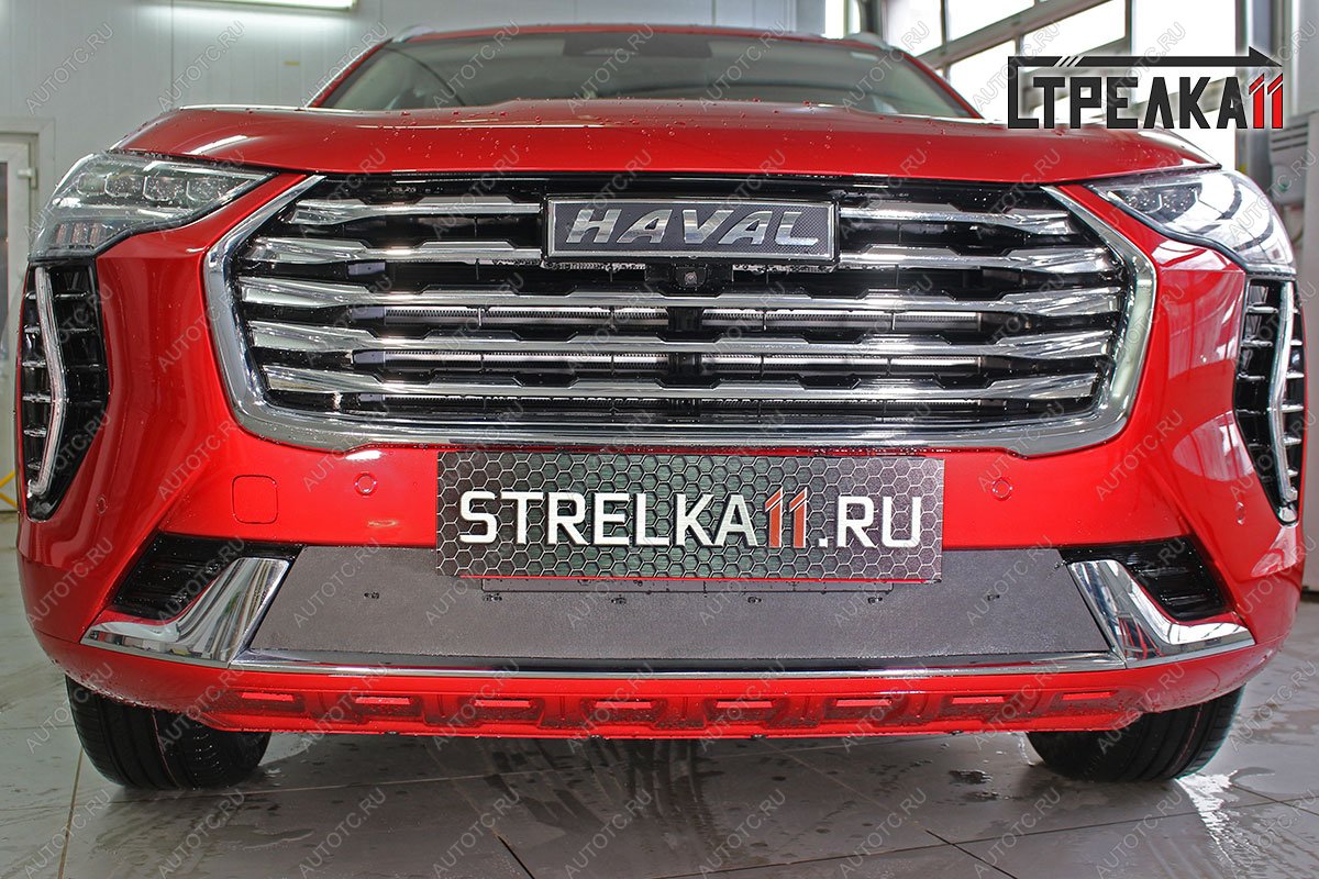 1 599 р. Зимняя защита на стяжке (низ) Стрелка11  Haval Jolion (2020-2024) дорестайлинг (черная)  с доставкой в г. Кемерово