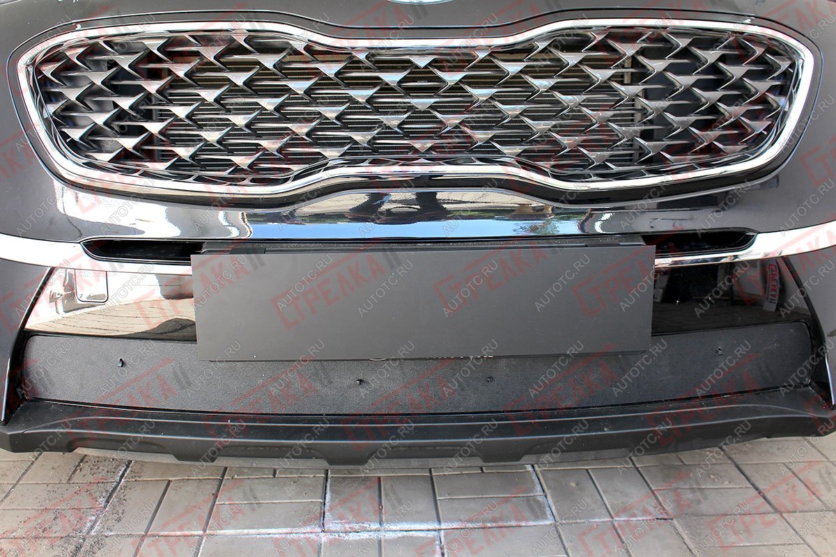 1 489 р. Зимняя защита на стяжке (низ) Стрелка11  KIA Sportage  4 QL (2018-2022) рестайлинг (черная)  с доставкой в г. Кемерово