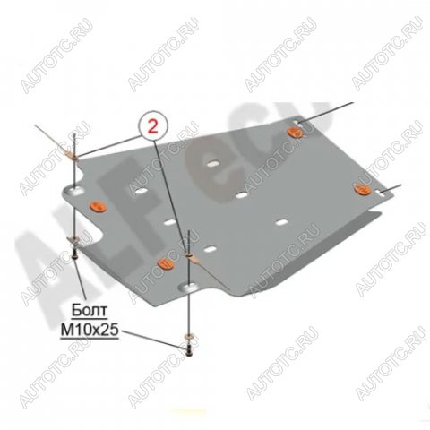 13 999 р. Защита кпп (V-5,7) ALFECO  Toyota Tundra  XK50 (2013-2022) 2-ой рестайлинг (алюминий 3 мм)  с доставкой в г. Кемерово