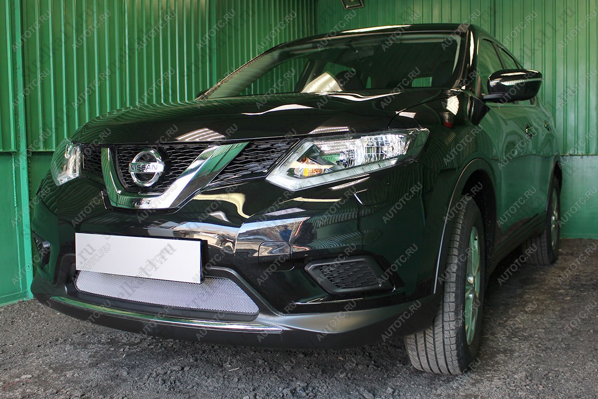 4 199 р. Защита радиатора PREMIUM  Nissan X-trail  3 T32 (2013-2018) дорестайлинг (хром)  с доставкой в г. Кемерово