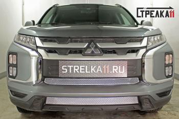 Защита радиатора низ Стрелка11 PREMIUM Mitsubishi ASX (2019-2025) 3-ий рестайлинг (хром)