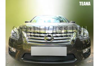 Защита радиатора Стрелка11 PREMIUM Nissan Teana 2 J32 дорестайлинг (2008-2011) (черная)