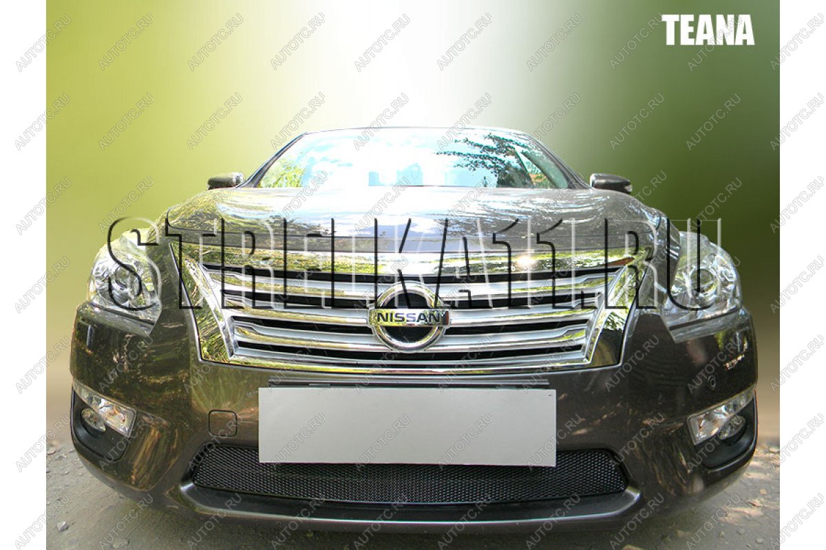 4 099 р. Защита радиатора Стрелка11 PREMIUM Nissan Teana 2 J32 дорестайлинг (2008-2011) (черная)  с доставкой в г. Кемерово