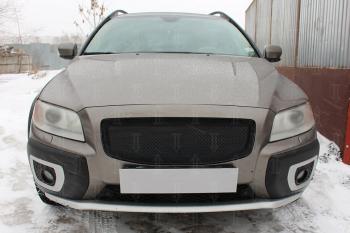 Защита радиатора (низ) (устанавливается вместо штатной) Стрелка11 PREMIUM Volvo XC70 дорестайлинг (2007-2013) (хром)