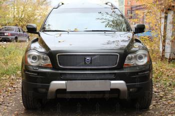 3 599 р. Защита радиатора (середина) Стрелка11 PREMIUM Volvo XC90 C 1-ый рестайлинг (2006-2009) (хром)  с доставкой в г. Кемерово. Увеличить фотографию 3