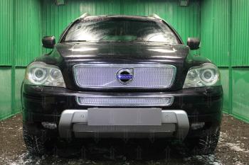 3 599 р. Защита радиатора (середина) Стрелка11 PREMIUM Volvo XC90 C 1-ый рестайлинг (2006-2009) (хром)  с доставкой в г. Кемерово. Увеличить фотографию 2