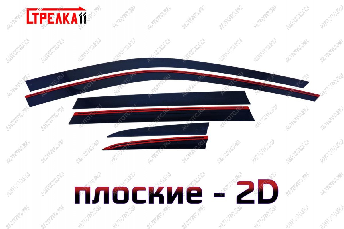 4 699 р. Дефлекторы окон 2D Стрелка11 BMW X3 G01 дорестайлинг (2017-2021) (черные)  с доставкой в г. Кемерово